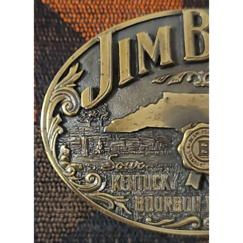 Vintage 90s 1996 Jim Bean Belt Buckle Collector Series in Original Packaging USA - Picture 9 of 14
